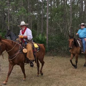 Two Cowboys Riding Cracker Horses in Florida